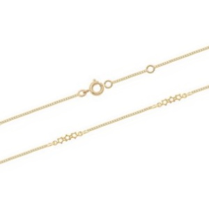 Bracelet composé d'une chaîne avec des étoiles en plaqué or jaune 18 carats.