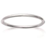 Bracelet jonc rigide en argent 925/000 rhodié.