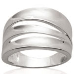 Bague en argent 925/000 rhodié.