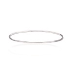 Bracelet jonc en argent 925/000 rhodié. Fil rond.