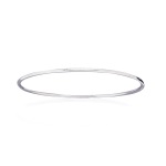 Bracelet jonc en argent 925/000 rhodié. Fil rond.
