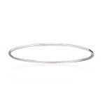 Bracelet jonc en argent 925/000 rhodié. Fil rond.