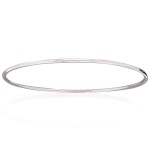 Bracelet jonc en argent 925/000 rhodié. Fil rond.