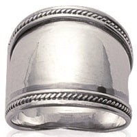 Bague en argent 925/000 rhodié.