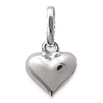 Pendentif Cœur en argent 925/000 rhodié.