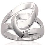 Bague en argent 925/000 rhodié.