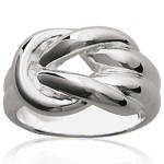 Bague en argent 925/000 rhodié.