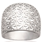 Bague en argent 925/000 rhodié.