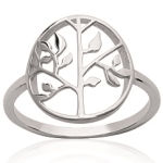 Bague en argent 925/000 rhodié.