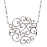 Collier en argent 925/000 rhodié.