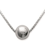 Collier en argent 925/000 rhodié.