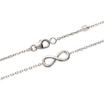 Bracelet motif infini en argent 925/000 rhodié.