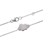 Bracelet nuage en argent 925/000 rhodié.