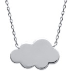 Collier Nuage en argent 925/000 rhodié.