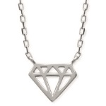 Collier Diamant en argent 925/000 rhodié.