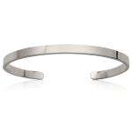 Bracelet jonc rigide en argent 925/000 rhodié. 