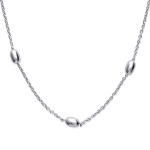 Collier en argent 925/000 rhodié.