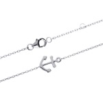 Bracelet ancre en argent 925/000 rhodié.