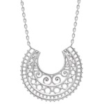 Collier en argent 925/000 rhodié.