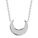 Collier motif croissant de lune en argent 925/000 rhodié avec fermoir mousqueton.