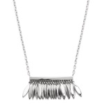 Collier pampilles en argent 925/000 rhodié.