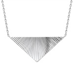 Collier triangle en argent 925/000 rhodié.