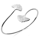 Bracelet jonc rigide en argent 925/000 rhodié.