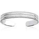 Bracelet jonc en argent 925/000 rhodié.