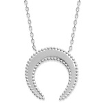 Collier avec pendentif en argent 925/000 rhodié.