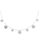 Collier avec pampilles en argent 925/000 rhodié.