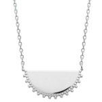 Collier avec pendentif argent 925/000 rhodié.