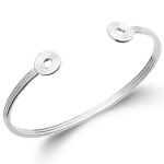 Bracelet jonc en argent 925/000 rhodié.