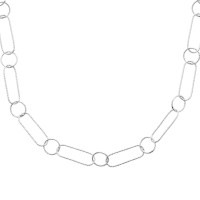 Collier en argent 925/000 rhodié.