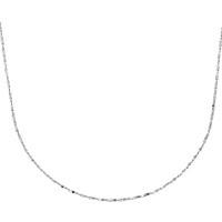 Collier chaîne en argent 925/000 rhodié.