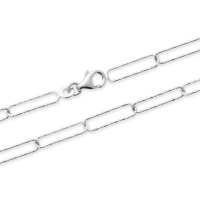 Bracelet chaîne en argent 925/000 rhodié.