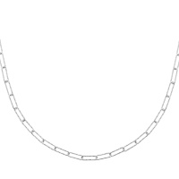 Collier chaîne en argent 925/000 rhodié.