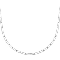 Collier chaîne en argent 925/000 rhodié.