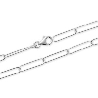 Bracelet chaîne en argent 925/000 rhodié.