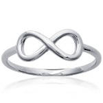 Bague infini en argent 925/000 rhodié.