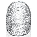 Bague en argent 925/000 rhodié.