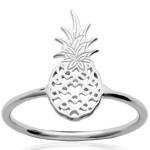 Bague ananas en argent 925/000 rhodié.