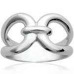 Bague en argent 925/000 rhodié.