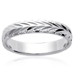 Bague anneau pour homme en argent 925/000 rhodié.