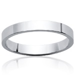 Bague alliance en argent 925/000 rhodié. Epaisseur 1 mm.