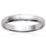 Bague alliance en argent 925/000 rhodié.