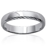 Bague alliance en argent 925/000 rhodié.