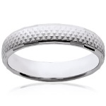 Bague alliance pour hommes en argent 925/000 rhodié.