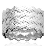 Bague en argent 925/000 rhodié.