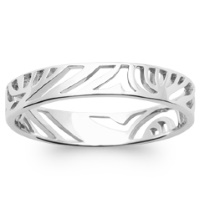 Bague avec motifs ajourés en argent 925/000 rhodié.