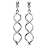 Boucles d'oreilles en argent 925/000 rhodié.